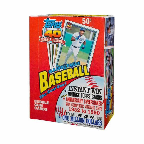 1991 Topps Baseball Box