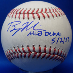Bryce Miller Autographed Signed MLB Baseball with "MLB Debut 5/2/23" Inscription JSA