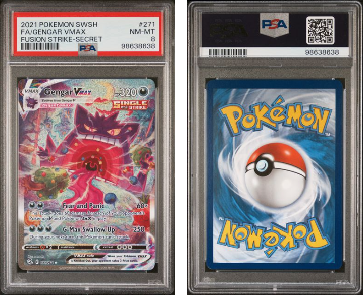 【最強データ】ポケットモンスター Y Gengar VMAX Alt Art #271 Fusion Strike - PSA 8 – Northwest Sportscards
