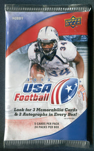 2013 Upper Deck USA Football Hobby Pack