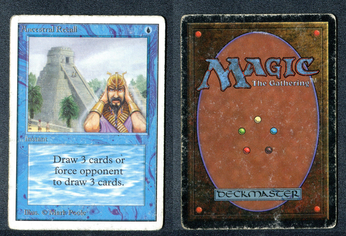 MTG Ancestral Recall - Unlimited Edition - Heavy Play #4