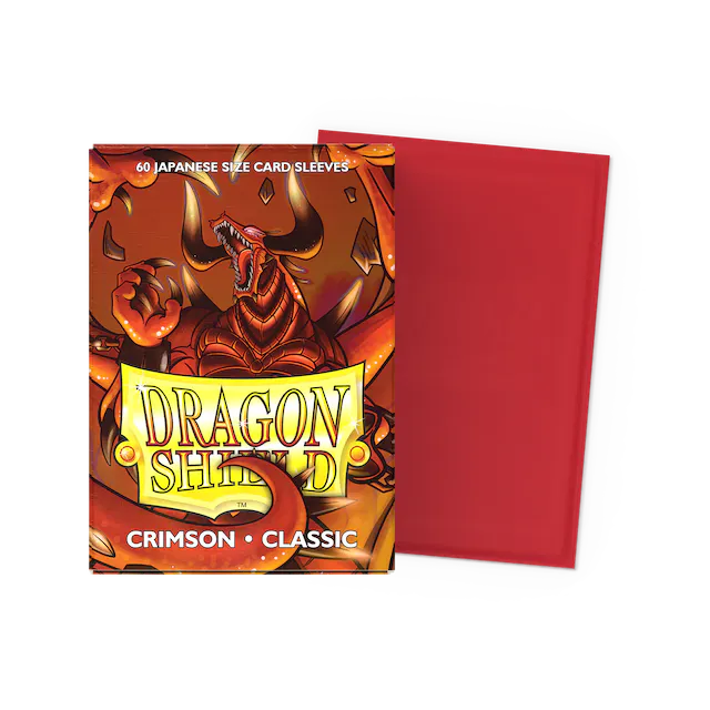 Dragon Shield Sleeves Crimson Classic Japanese 60ct Dragon Shield Sleeves Crimson Classic Japanese 60ct