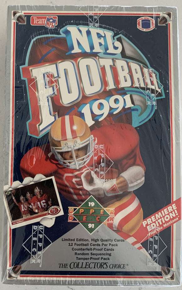 1991 Upper Deck UD Football Series One Low # Hobby Box