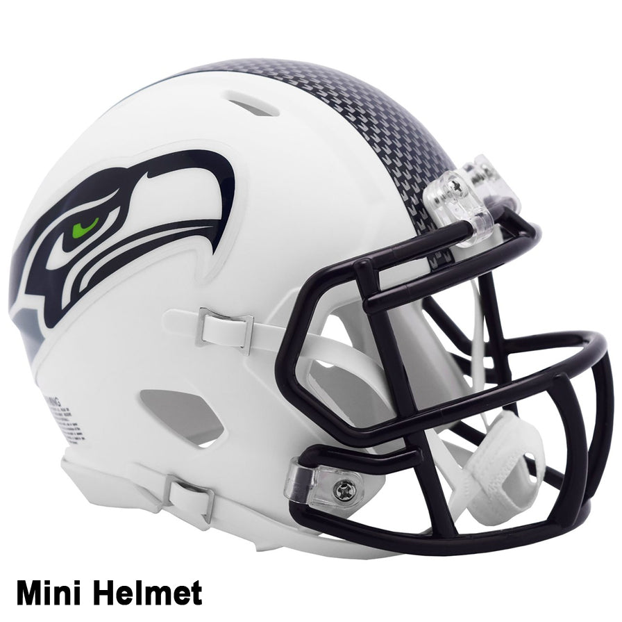 Seattle Seahawks Riddell Flat White Mini Helmet Unsigned