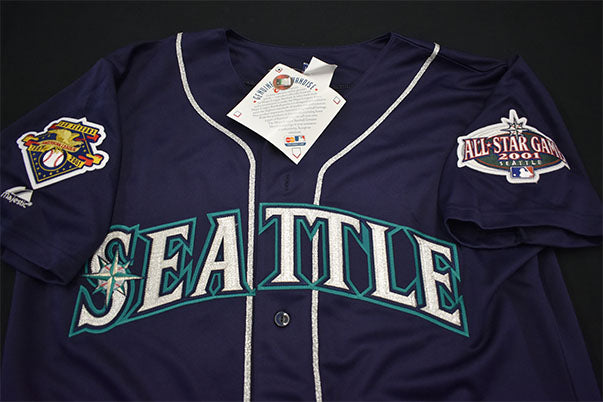 Bret Boone Signed 2001 Mariners Blue Jersey w/All Star Patch
