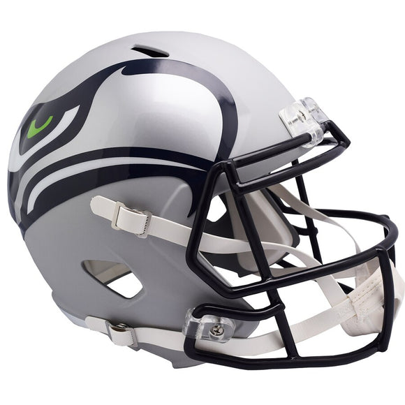 Seattle Seahawks AMP Alternate Revolution Speed Replica Football Helmet Unsigned