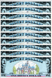 1990 Disney Dollars One $1 Series A Mickey Mouse x10 Consecutive # Uncirculated