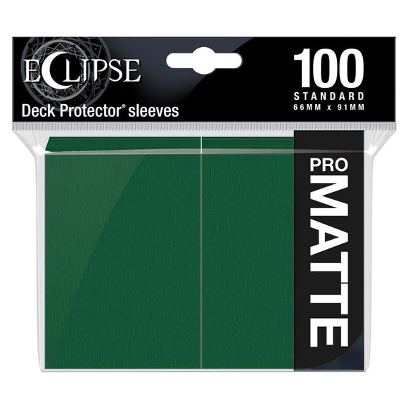 Eclipse Standard Sleeves: Matte Forest Green n 100ct