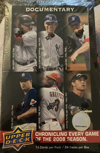 2008 Upper Deck UD Documentary Baseball Box 24/15