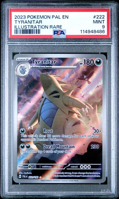 PSA 9 Tyranitar Illustration Rare