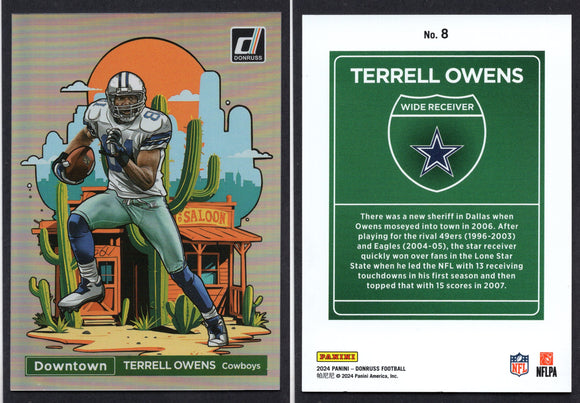 2024 Donruss Downtown! #8 Terrell Owens (NM-Near Mint)
