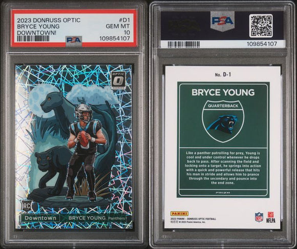 2023 Donruss Optic Downtown #D1 Bryce Young PSA 10