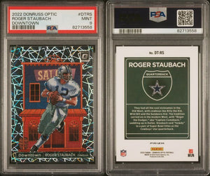 2022 Donruss Optic Downtown Roger Staubach PSA 9