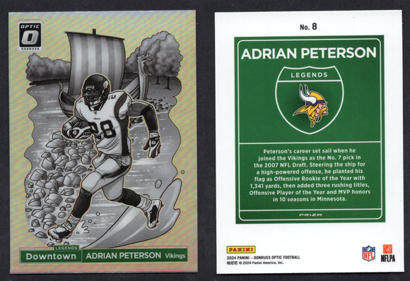 2024 Donruss Optic Downtown Legends #8 Adrian Peterson (NM-Near Mint)
