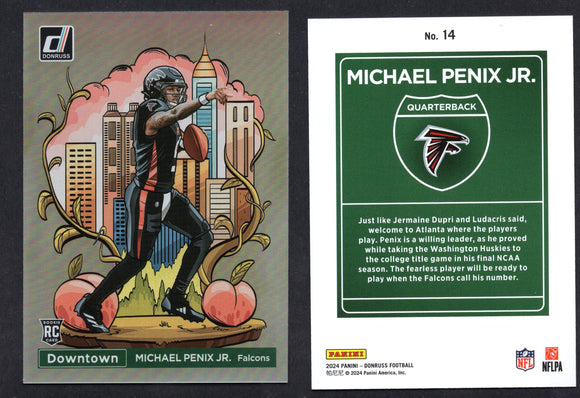 2024 Donruss Downtown! #14 Michael Penix Jr. (NM-Near Mint)