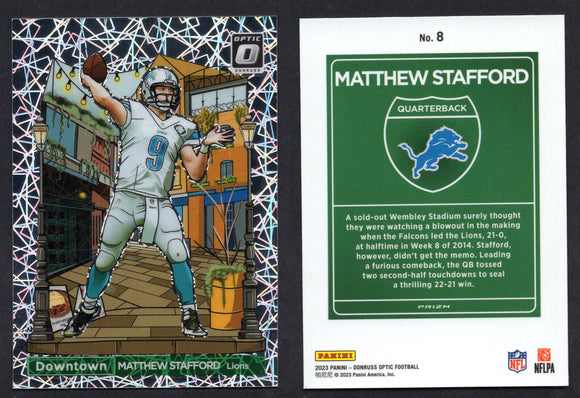 2021 Donruss Optic Downtown! #29 Matthew Stafford (NM-Near Mint)