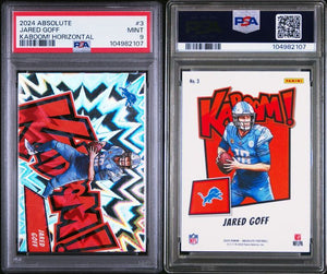 2024 Absolute Kaboom Horizontal #3 Jared Goff PSA 9