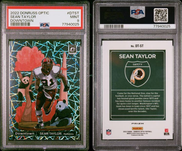 2022 Donruss Optic Downtown #18 Sean Taylor PSA 9