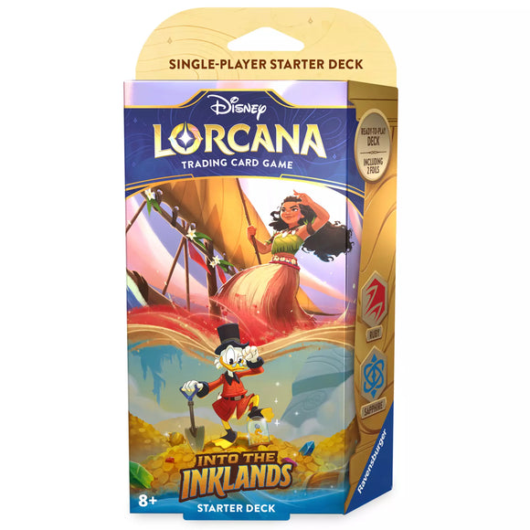 Disney Lorcana Trading Card Game Into the Inklands – Starter Deck – Moana and Scrooge McDuck