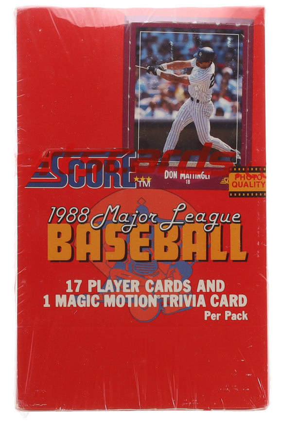 1988 Score Baseball Box