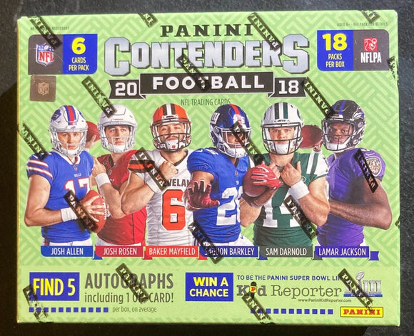 2018 Panini Contenders Football Hobby Box
