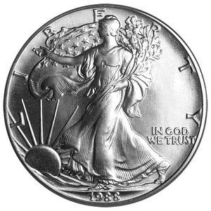 1988 Silver Eagle 1 Oz Coin Bullion United States