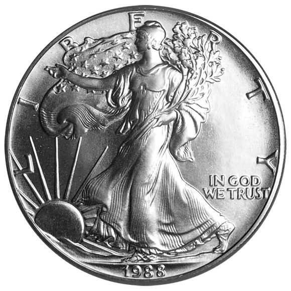 1988 Silver Eagle 1 Oz Coin Bullion United States