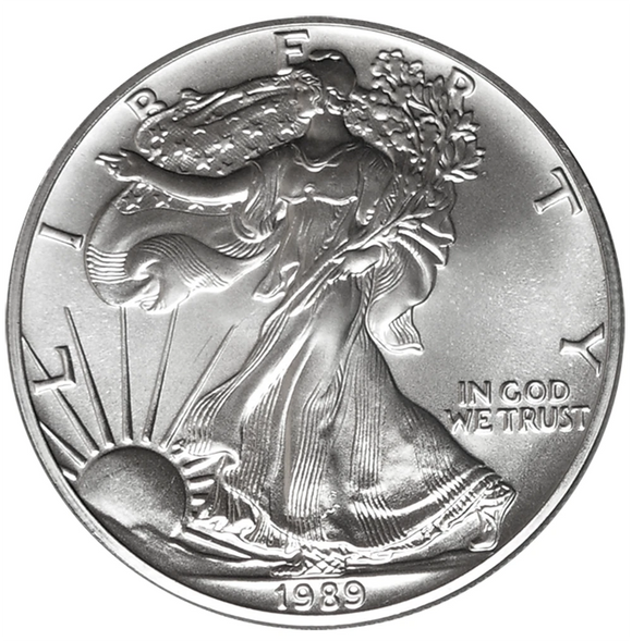 1989 Silver Eagle 1 Oz Coin Bullion United States