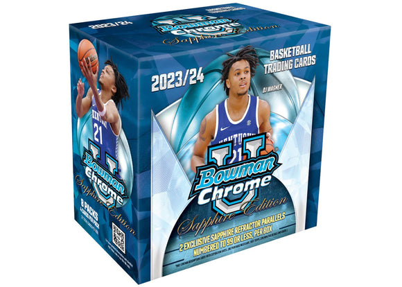 2023-24 Bowman University Chrome Basketball Sapphire Hobby Box
