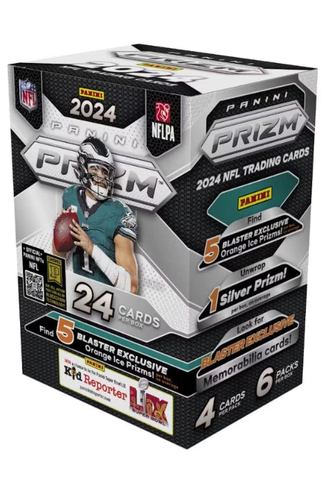 2024 Panini Prizm Football Hobby Blaster Box w/5 Orange Ice