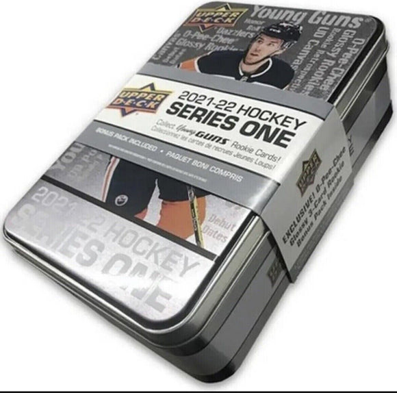 2021-22 Upper Deck UD Series 1 One Hockey Retail Tin