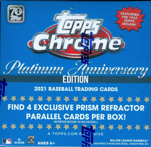 2021 Topps Chrome Platinum Anniversary Baseball Mega Box