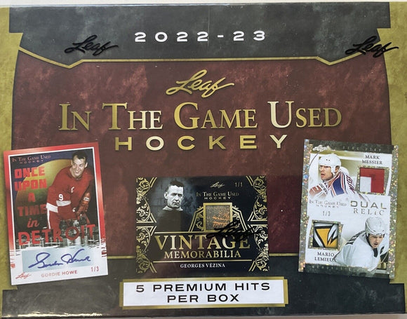 2022-23 Leaf In the Game Used ITG Hockey Hobby Box