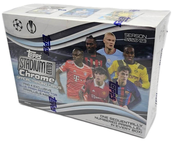 2022/23 Topps Stadium Club Chrome UEFA Champions League Soccer Mega Box