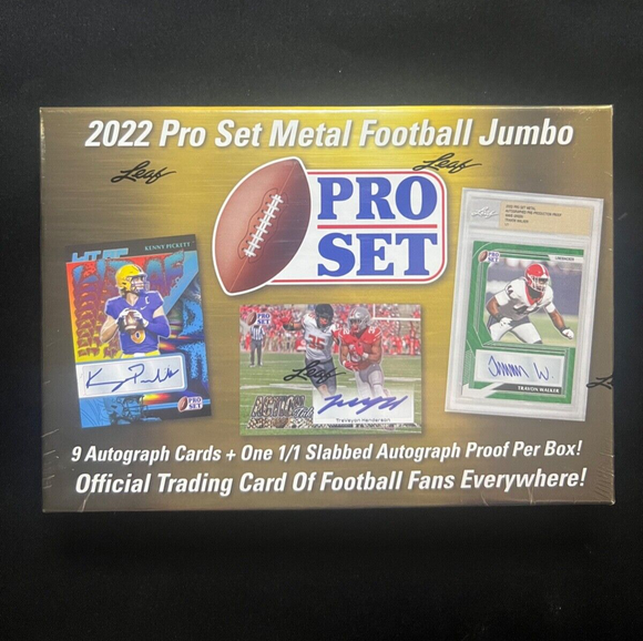 2022 Leaf Pro Set Metal Football Jumbo Box