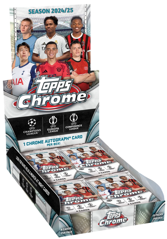2024-25 Topps UEFA Club Competitions Chrome Soccer Hobby Box