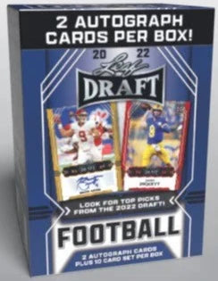 2022 Leaf Draft Football Retail Blaster Box Blue