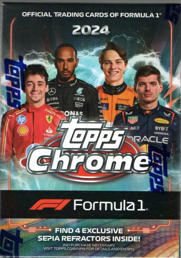 2024 Topps Chrome Formula 1 F1 Racing Retail Blaster Box