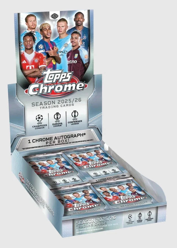 2025-26 Topps Chrome UEFA Champions League Soccer Hobby Box