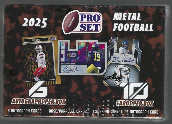 2025 Pro Set Metal Football Hobby Box