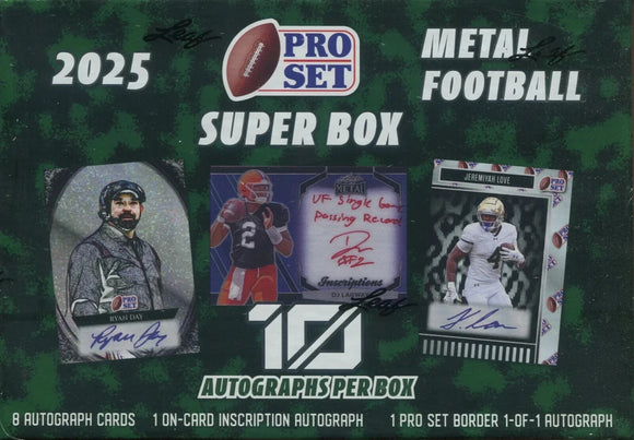 2025 Pro Set Metal Football Super Box