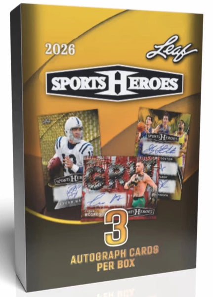 2026 Leaf Sports Heroes Multi Sport Hobby Box w/3 Autos **NEW