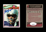 Steve Largent 1977 Topps #177 RC Autographed Card Seattle Seahawks JSA #34