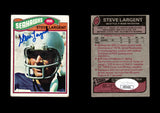 Steve Largent 1977 Topps #177 RC Autographed Card Seattle Seahawks JSA #36