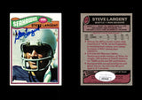 Steve Largent 1977 Topps #177 RC Autographed Card Seattle Seahawks JSA #38