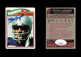Steve Largent 1977 Topps #177 RC Autographed Card Seattle Seahawks JSA #39