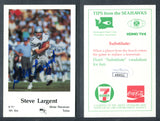 Steve Largent 1986 Seahawks Police #11  Autographed Card Seattle Seahawks JSA #42