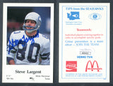 Steve Largent 1985 Seahawks Police #12 Autographed Card Seattle Seahawks JSA #43