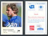 Steve Largent 1982 Seahawks Police #7  Autographed Card Seattle Seahawks JSA #44