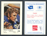 Steve Largent 1979 Seahawks Police #7  Autographed Card Seattle Seahawks JSA #46